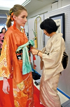 写真：日本文化体験コーナー