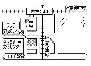 プレラにしのみや付近の地図