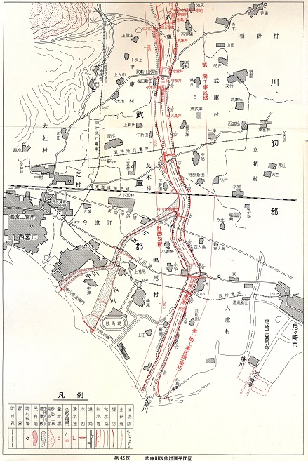 武庫川改修工事図面（西宮市第3巻より）