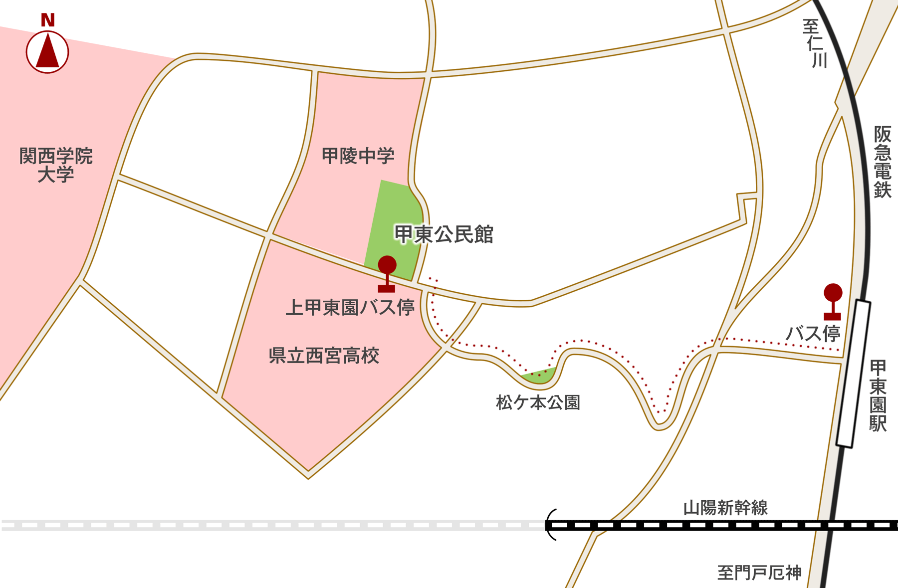 甲東公民館マップ