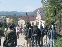 関西学院大学での映画撮影