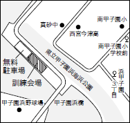 防災訓練会場への地図