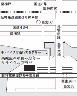 地図：西部総合処理センター