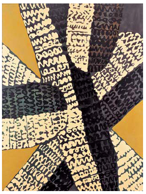 画像：正延正俊《作品》1965年　油彩、エナメル・綿布、板