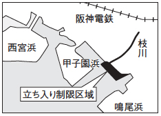 地図：立ち入り制限区域