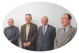 写真:写真右から順に樋口 賢一さん（同会会長）中村 尭夫さん（同会副会長）大谷 嘉成さん（同会副会長）上山 一三さん（同会副会長）