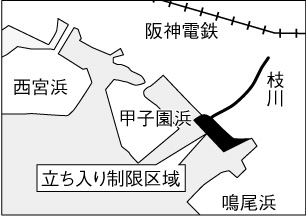 地図：立ち入り制限区域