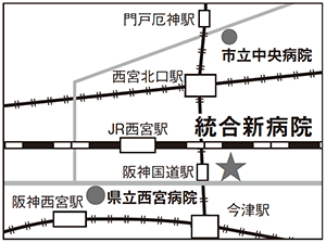 地図：統合新病院　整備場所