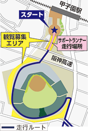 地図：阪神甲子園駅周辺拡大