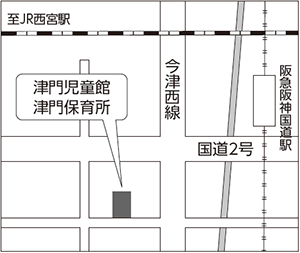 津門児童館の地図
