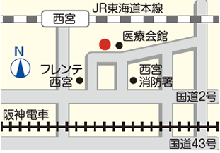 地図：応急診療所