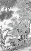 写真：田能村直入「歳寒三友図」（1860年）