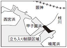 地図：立ち入り制限区域