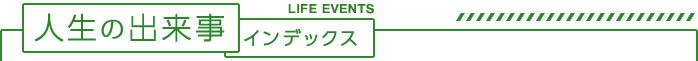 人生の出来事インデックス　LIFE EVENTS