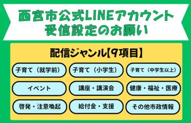 西宮市公式LINEアカウント受信設定のお願い