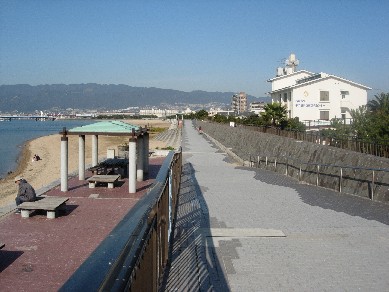 甲子園浜自然環境センターと海岸