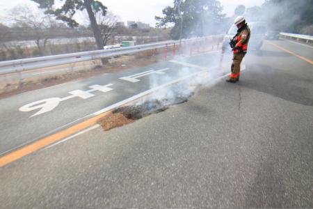 武庫川右岸線火災の写真