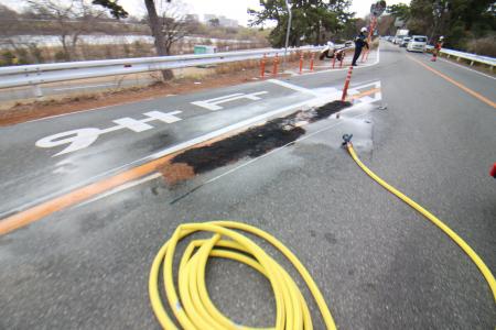 武庫川右岸線火災の写真