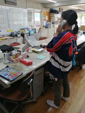 通報訓練の様子
