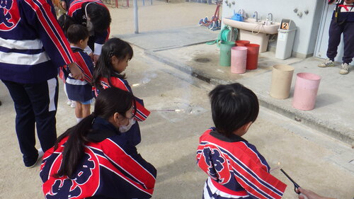 裸火体験のようす