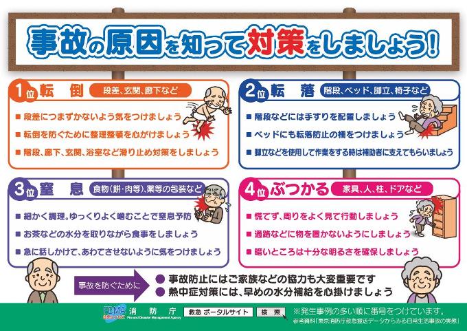 救急事故防止に係るリーフレット（高齢者用）2