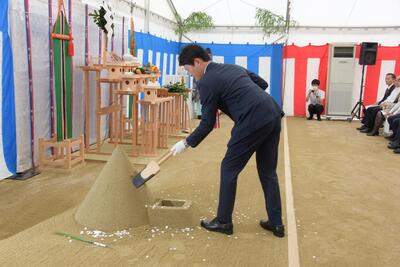 西宮総合医療センター（仮称）の建築起工式の写真1