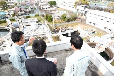 鯨池浄水場屋上からの眺め