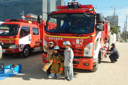 鳴尾東小学校区防災訓練の様子
