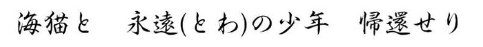 うみねこと　とわのしょうねん　きかんせり