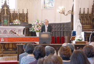 安田丑作さん画像（夙川カトリック教会記念講演会2）