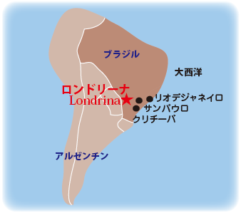 ロンドリーナの位置(南米略図)